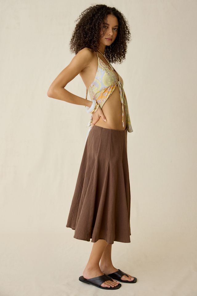 Kimchi Blue Lorelai Textured Cotton Midi Skirt #2