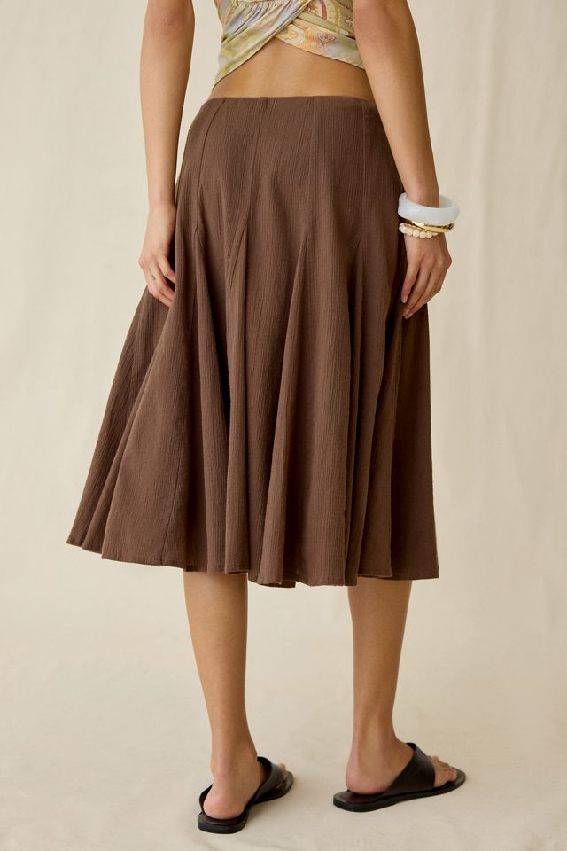 Kimchi Blue Lorelai Textured Cotton Midi Skirt #3