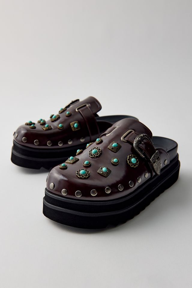 Azalea Wang Mavis Embellished Flatform Clogs #1