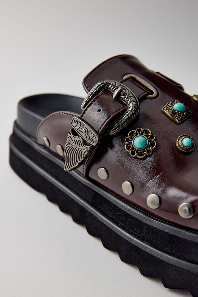 Azalea Wang Mavis Embellished Flatform Clogs #2