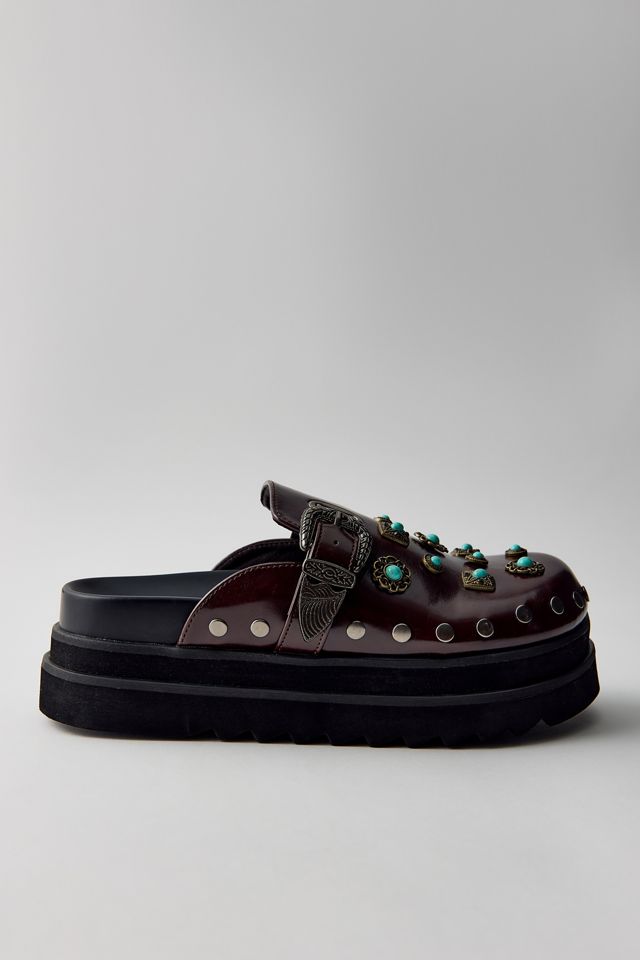 Azalea Wang Mavis Embellished Flatform Clogs #3
