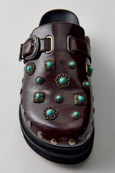 Azalea Wang Mavis Embellished Flatform Clogs
