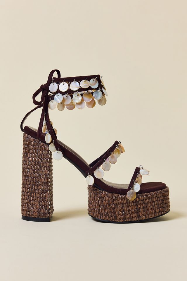 Azalea Wang Zazzie Shell Platform Sandals #1