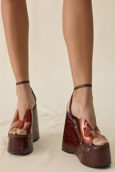 Azalea Wang Jenza Jelly Wedge Sandals