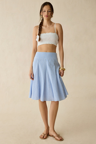 Gorurun ビーチムード モックネック Mサイズ グラデーション Kimchi Blue Cora Godet Cotton Midi Skirt | Urban Outfitters