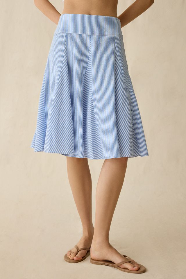 Kimchi Blue Cora Godet Cotton Midi Skirt | Urban Outfitters