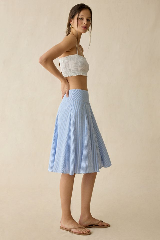 Kimchi Blue Cora Godet Cotton Midi Skirt #2
