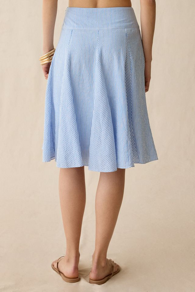 Kimchi Blue Cora Godet Cotton Midi Skirt | Urban Outfitters