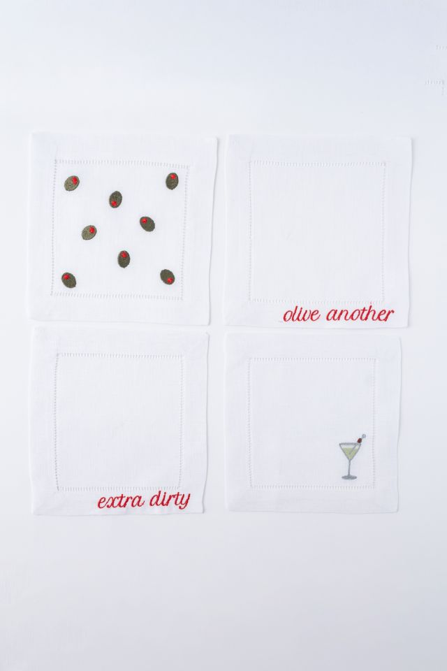 No Reservations Martini Cocktail Napkin Set #1