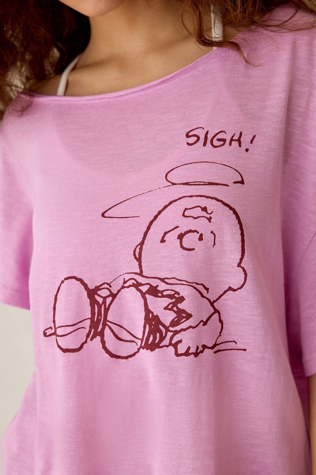 Peanuts UO Exclusive Courtney Graphic Off-The-Shoulder Oversized Tee #2