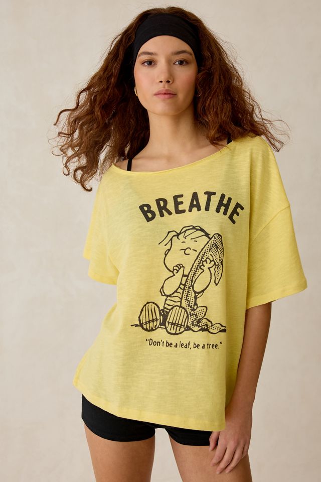 Peanuts UO Exclusive Courtney Graphic Off-The-Shoulder Oversized Tee #1