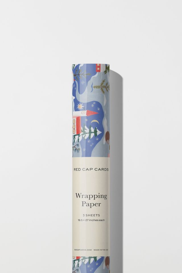 Red Cap Holiday Gnomes Wrapping Paper #1