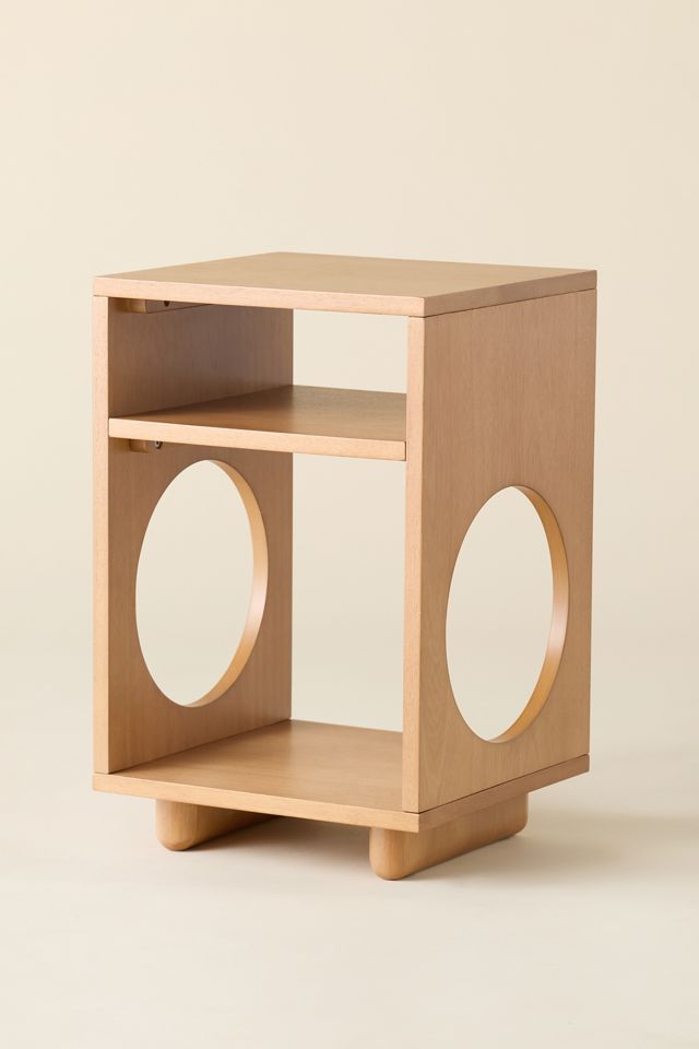 Frankie Circle Cutout Storage Nightstand #1