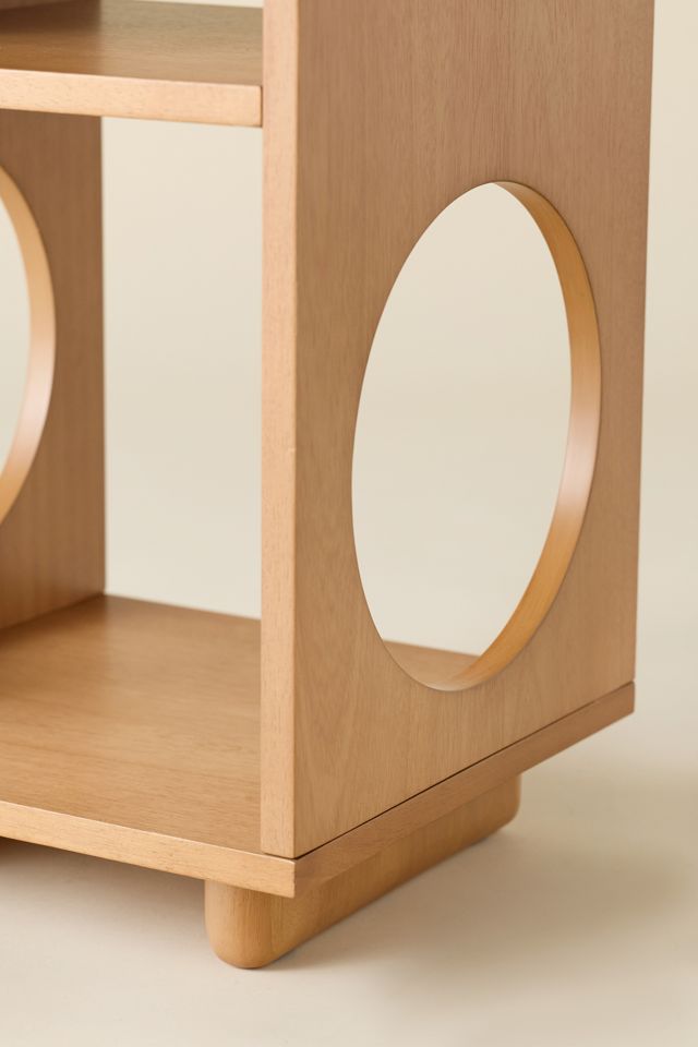 Frankie Circle Cutout Storage Nightstand #4