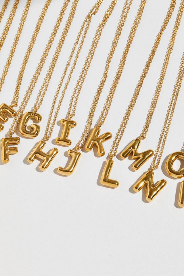 The M Jewelers Bubble Letter Block Pendant Necklace #1