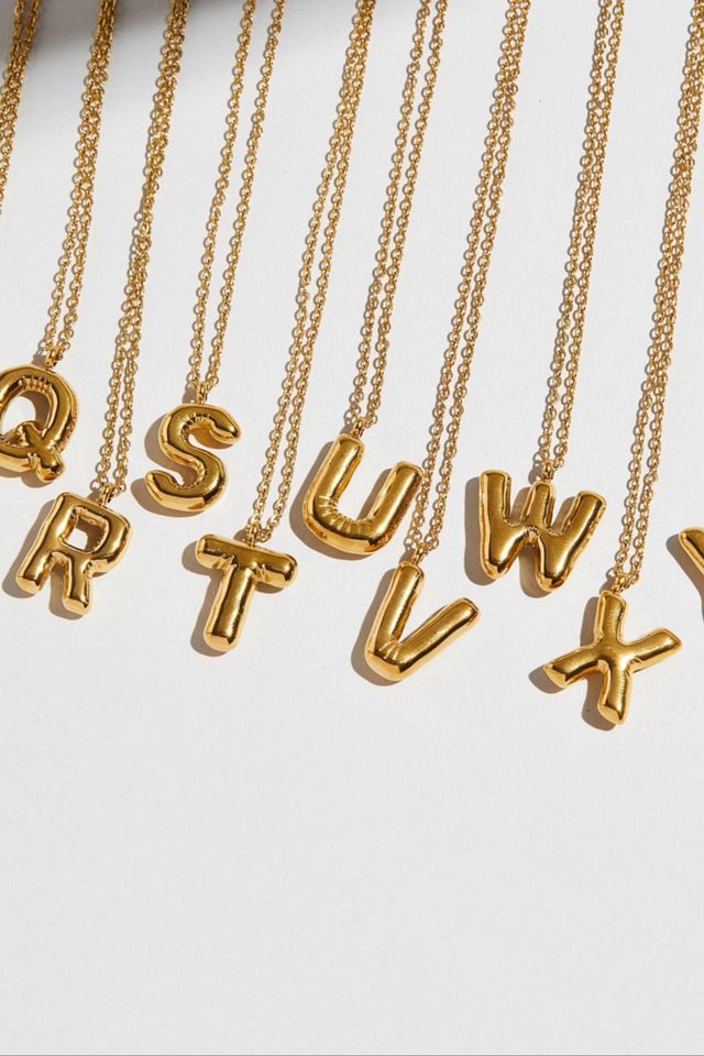 The M Jewelers Bubble Letter Block Pendant Necklace #4