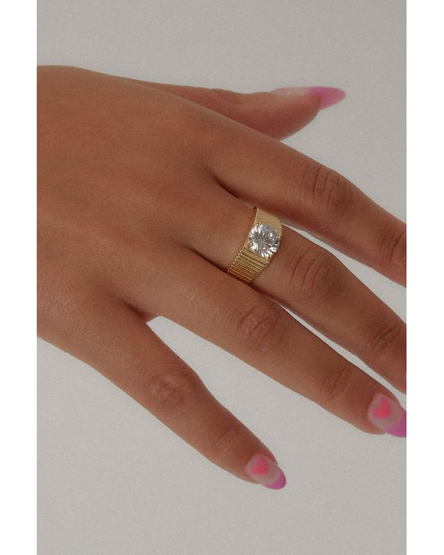 The M Jewelers Rouge CZ Signet Ring #1