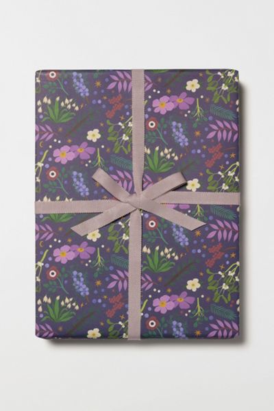 Red Cap Winter Botanicals Holiday Wrapping Paper