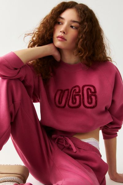UGG Logo Applique Graphic Relaxed Crew Neck Pullover