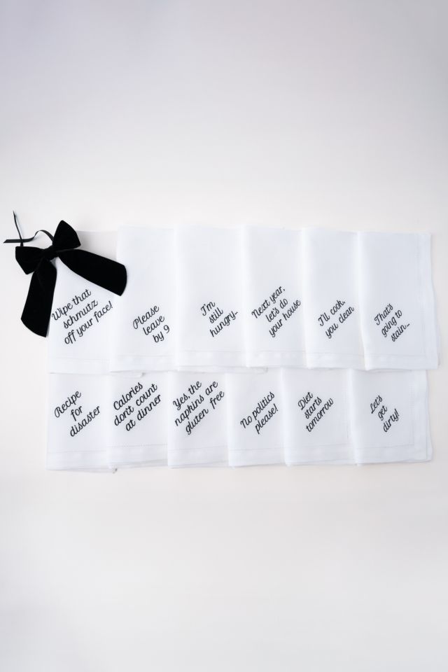 No Reservations Mixed Messages Dinner Napkin Set #1