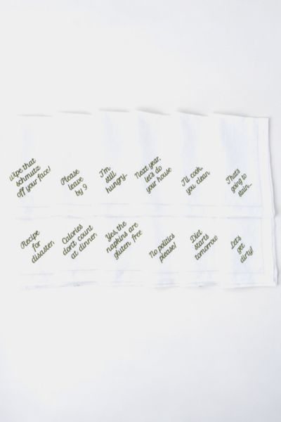 No Reservations Mixed Messages Dinner Napkin Set