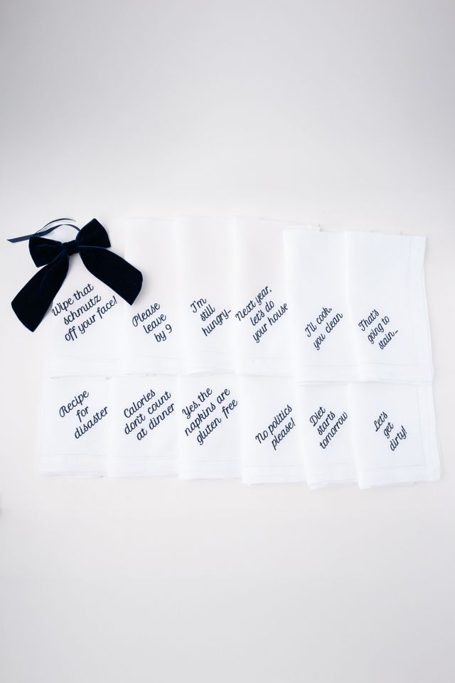 No Reservations Mixed Messages Dinner Napkin Set #1