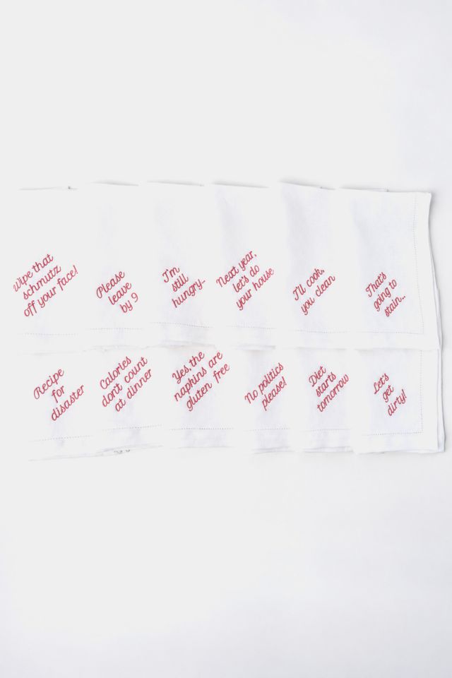 No Reservations Mixed Messages Dinner Napkin Set #1