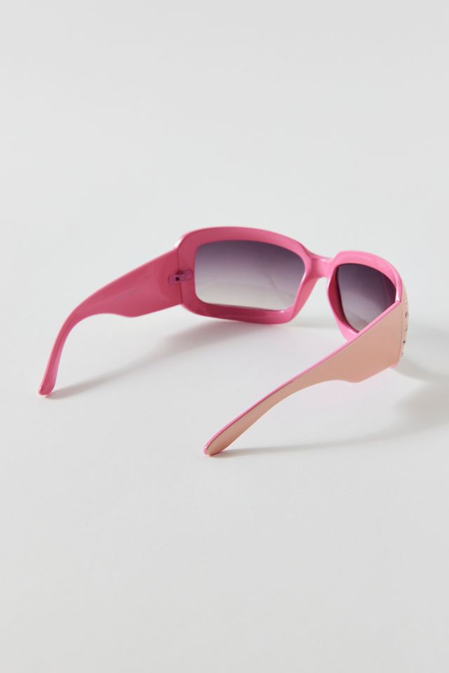 Vintage By UO High Profile Pink Rhinestone Sunglasses #2