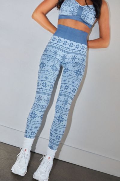 Vitality Baselayer High Waisted Legging In Morning Frost, Women's At Urban Outfitters In Multi
