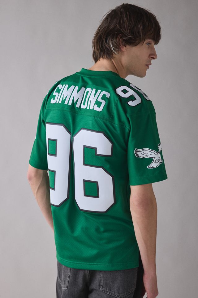 Maillot de football Clyde Simmons des Eagles de Philadelphie de la NFL 1990 de Mitchell & Ness #1