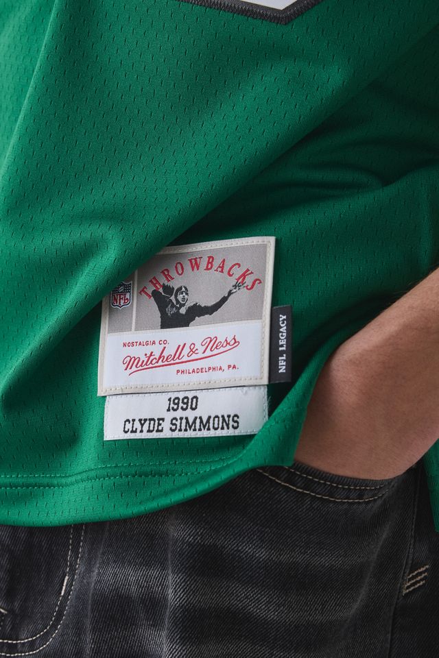Maillot de football Clyde Simmons des Eagles de Philadelphie de la NFL 1990 de Mitchell & Ness #3