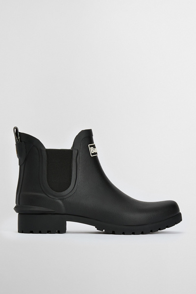 Barbour Wilton Chelsea Rain Boot In Black, Women's At Urban Outfitters