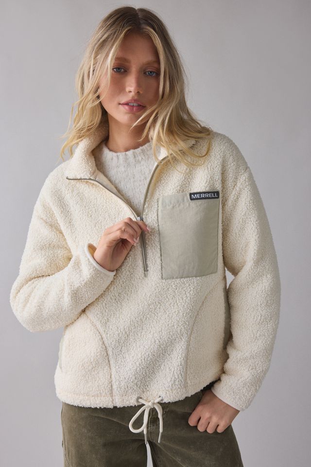 Merrell Senna Piled Fleece Quarter Zip Pullover | Urban Outfitters