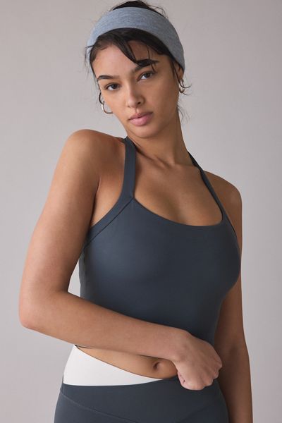 P.E Nation Unwind Asphalt Halter Tank Top