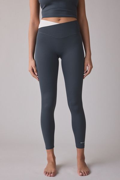 P.E Nation Wander Asphalt Crisscross Waistband Full Length Leggings