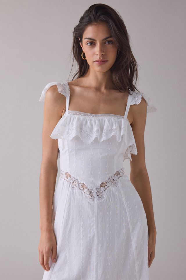 princesa white lace drop waist maxi dress White Lace Maxi Dress | White Horse Princess main image 1