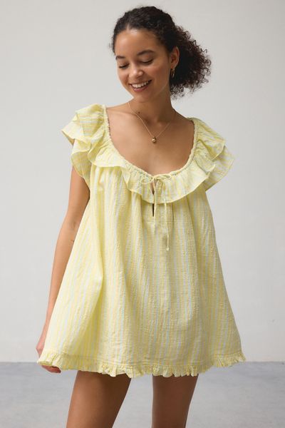 Out From Under Golden Hour Ruffle Swing Romper