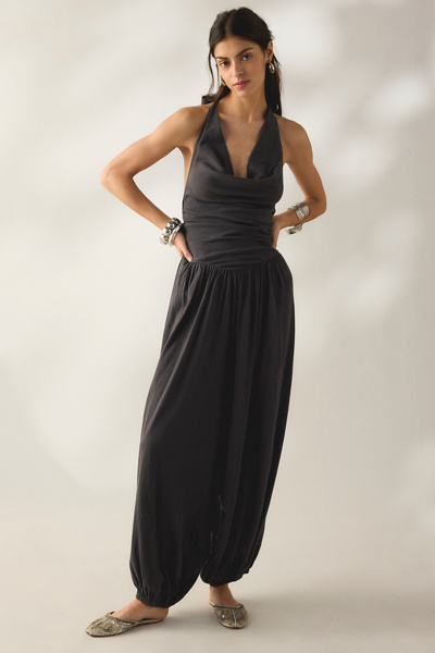 Out From Under Seaside Cowl Neck Halter Jumpsuit