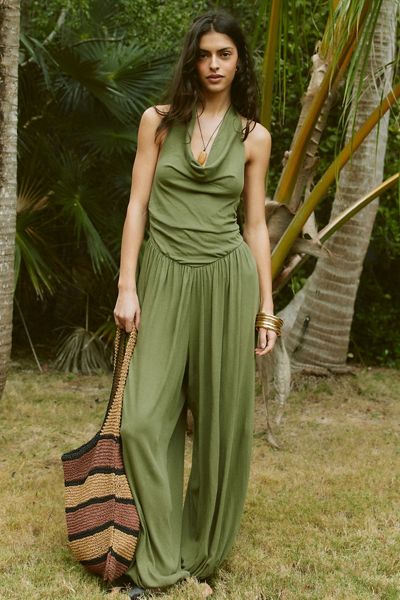 dames jumpsuit Kacey structuur
