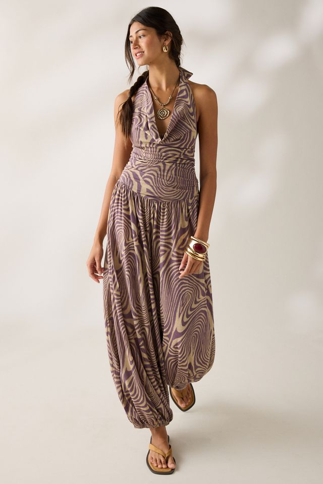 Out From Under Seaside Cowl Neck Halter Jumpsuit #1