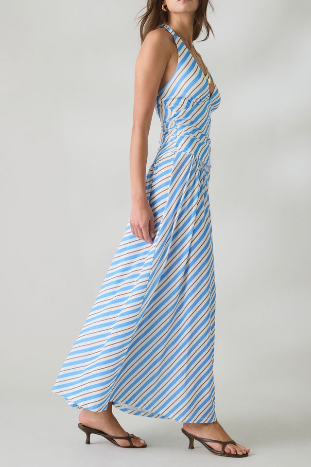 Robe maxi à col licou en maille rayée Sanica MINKPINK #1