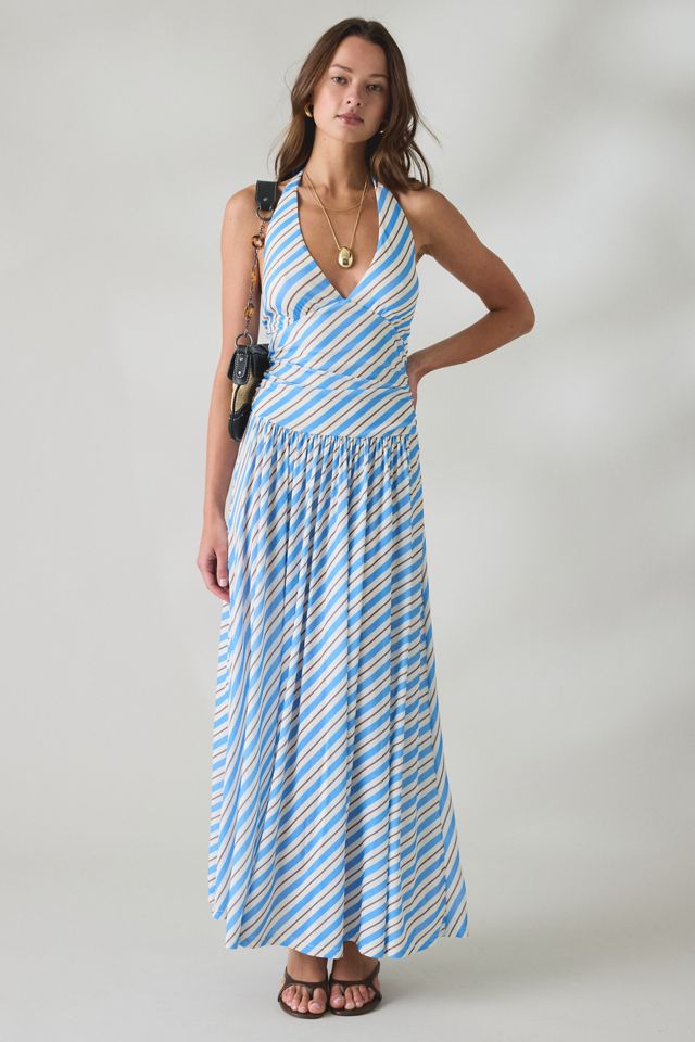 Robe maxi à col licou en maille rayée Sanica MINKPINK #4