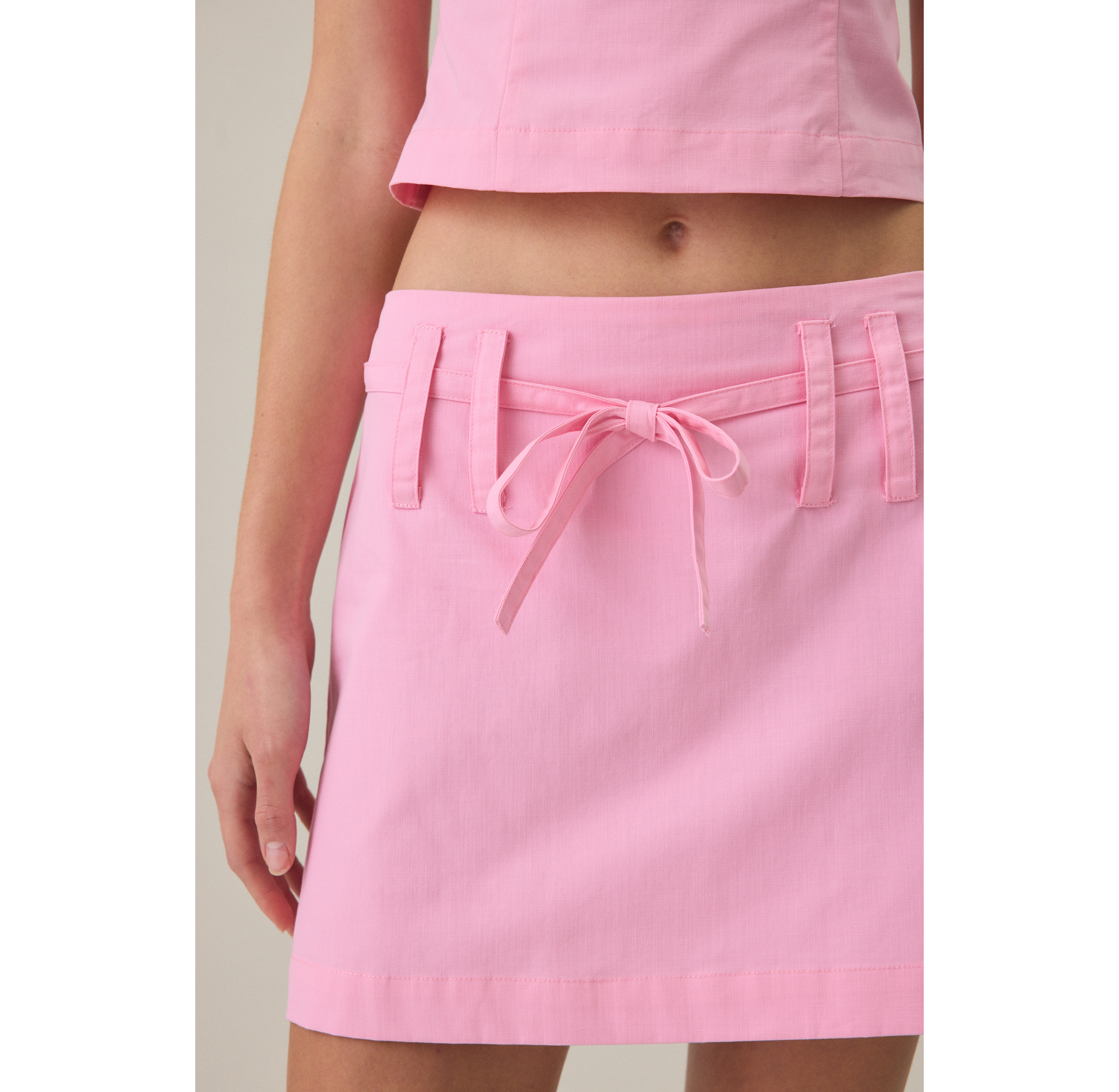 MINKPINK Gaia Tie-Waist Mini Skirt