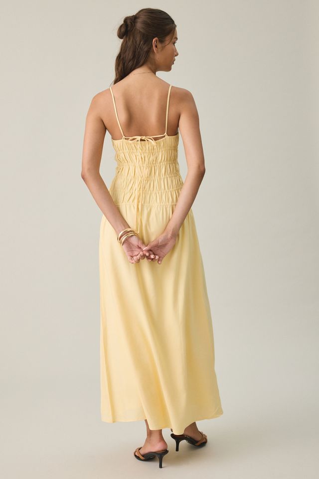 MINKPINK Grazia Drop Waist Shirred Maxi Dress #1