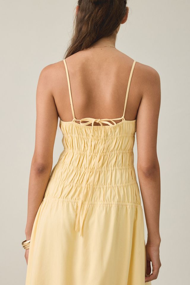 MINKPINK Grazia Drop Waist Shirred Maxi Dress #4