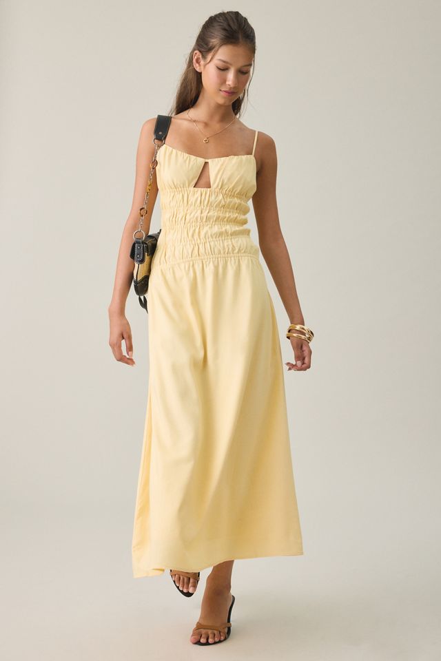 MINKPINK Grazia Drop Waist Shirred Maxi Dress #5