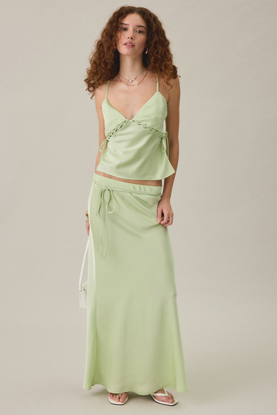 MINKPINK Chiara Lacing Detail Satin Cami