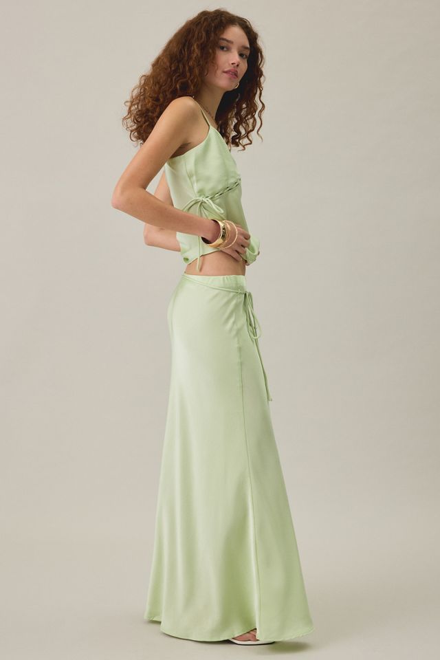 MINKPINK Chiara Bias Cut Satin Maxi Skirt #2
