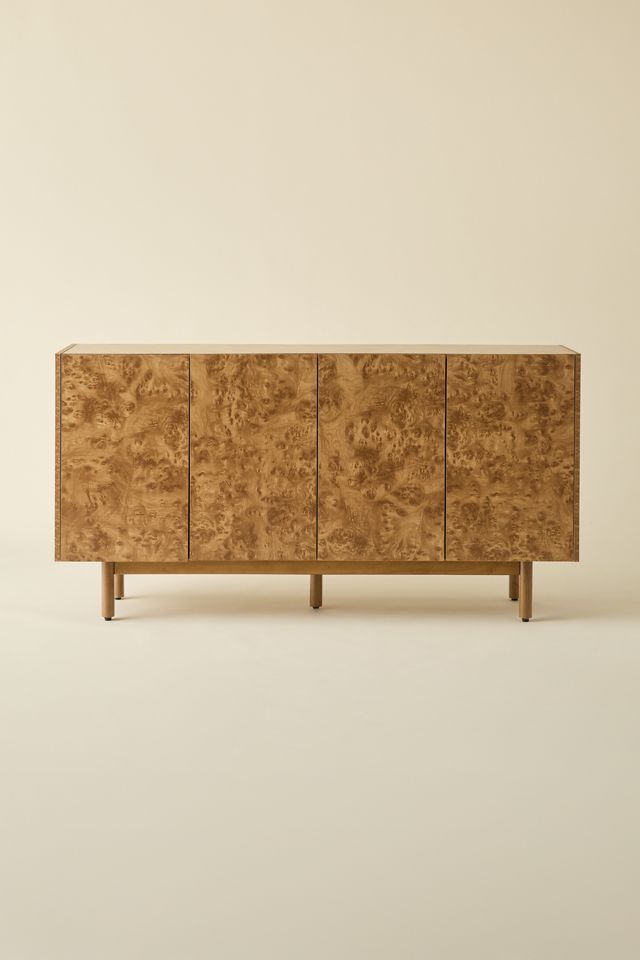 Crosley Levi Burl Tone Storage Sideboard #1