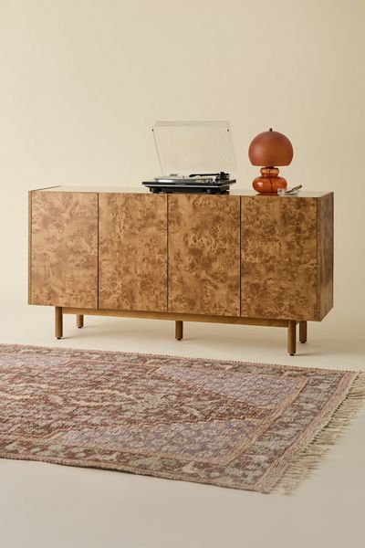 Crosley Levi Burl Tone Storage Sideboard